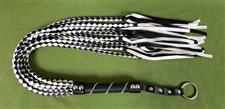 Black & White Eight Tail Flogger - 30"   - $29.99